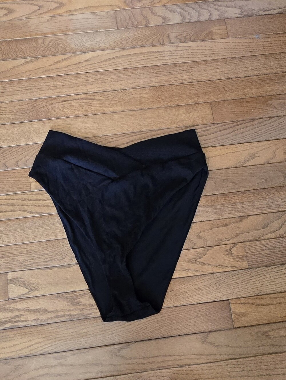 Aerie New Black Ribbed Bikini Bottoms XxL
